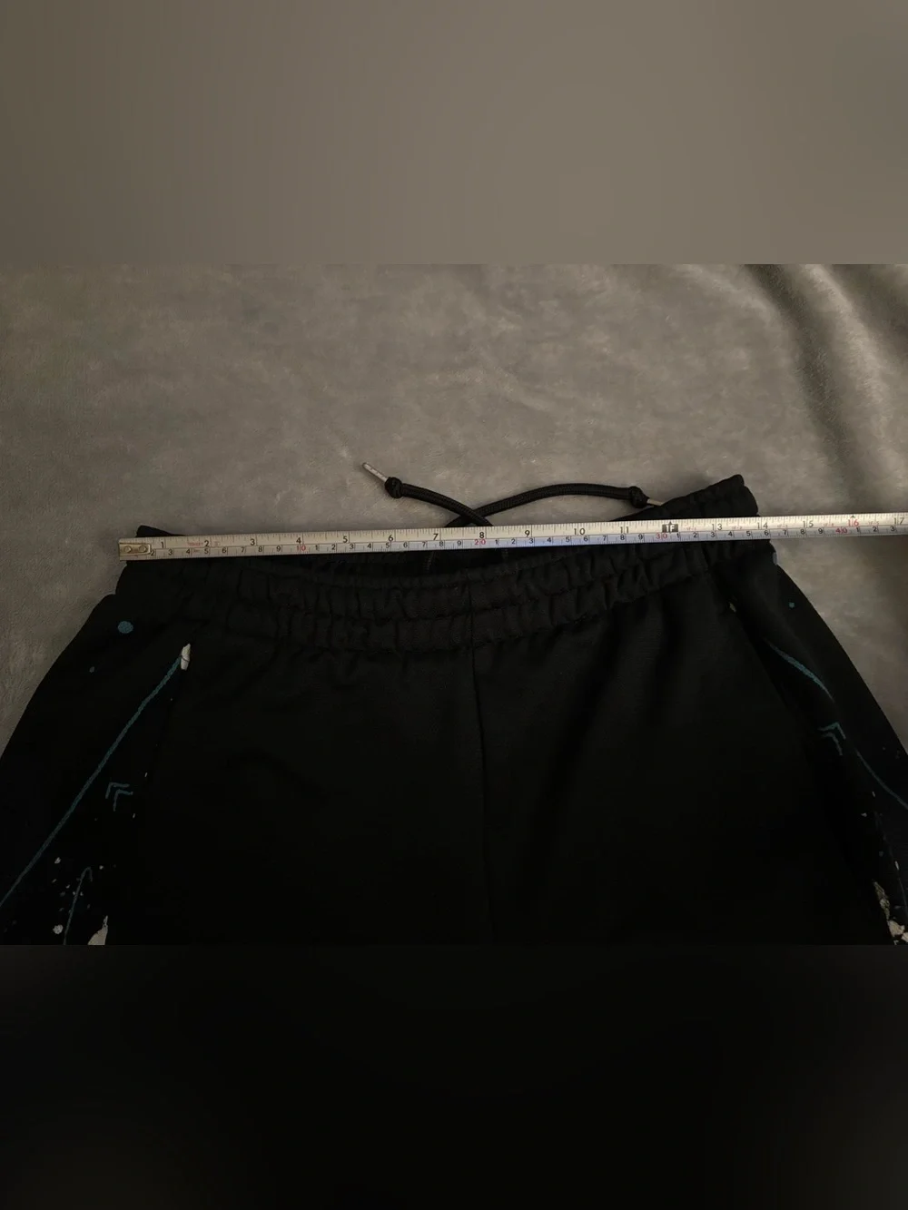 Jordan Men’s M Athletic Shorts Black/Blue/White Graphic Drawstring Elastic